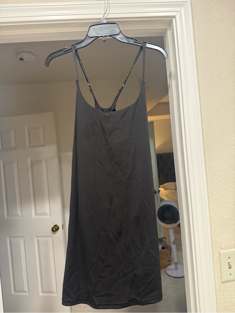 Black Sleeveless active Dress with Adjustable Straps built in shorts